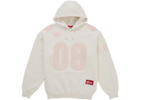 Supreme Football Jersey Hooded Sweatshirt White - vue 360