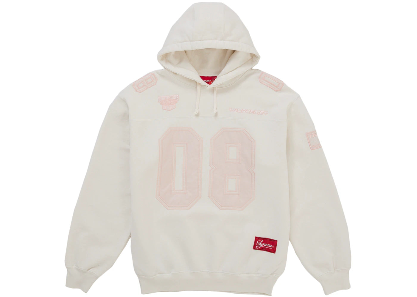 Supreme Football Jersey Hooded Sweatshirt White - vue secondaire A