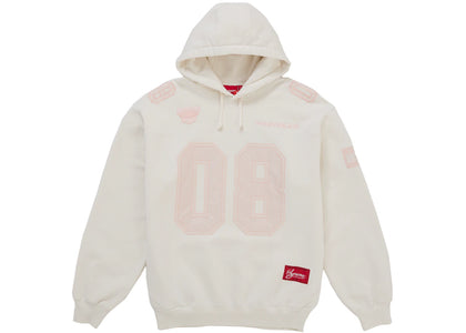 Supreme Football Jersey Hooded Sweatshirt White - apparel view 2