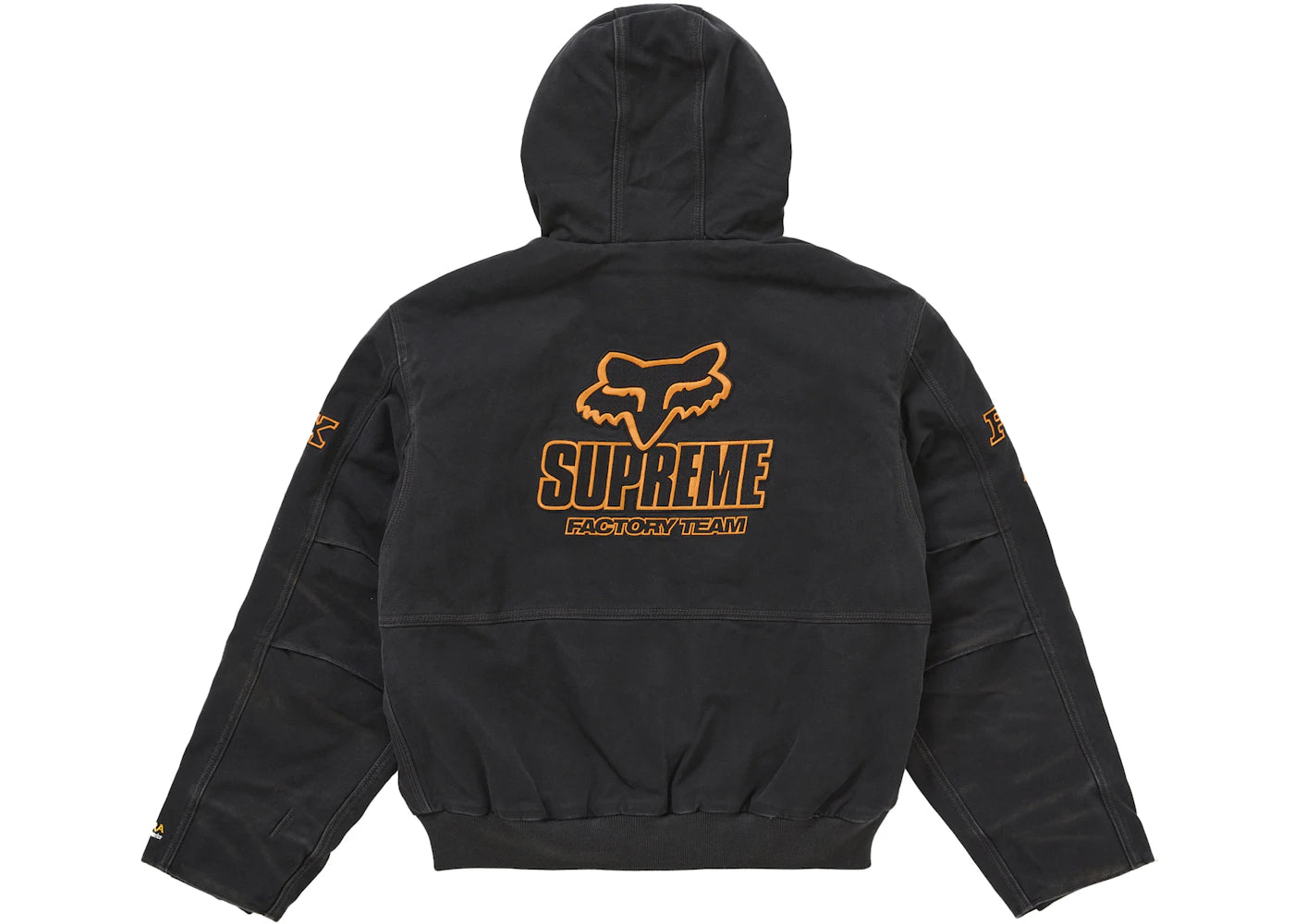 Supreme Fox Racing Hooded Work Jacket Black - vue secondaire B