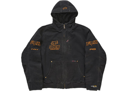 Supreme Fox Racing Hooded Work Jacket Black - authentic Supreme apparel