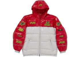 Supreme Fox Racing Shiny Down Puffer Jacket White - authentic Supreme apparel