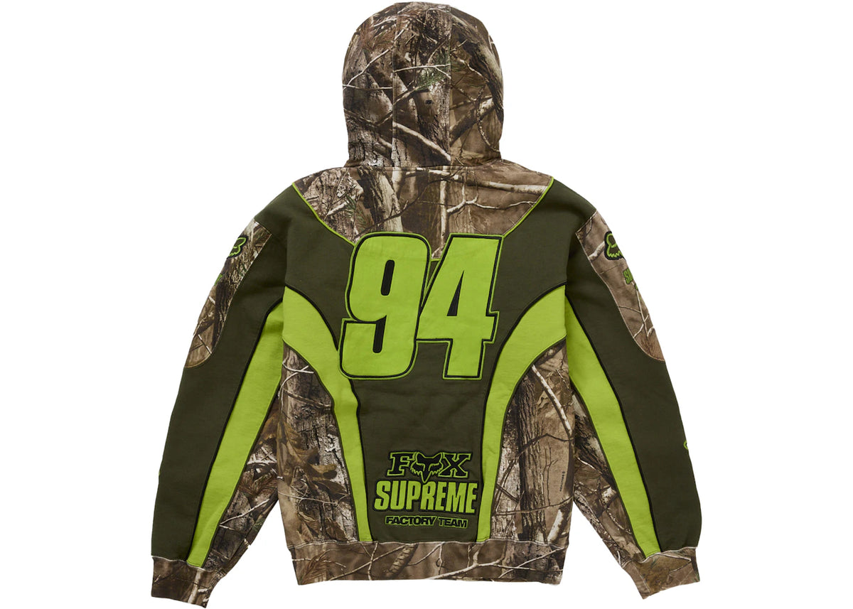 Supreme Fox Racing Zip Up Hooded Sweatshirt Realtree Hardwoods Camo - vue secondaire A