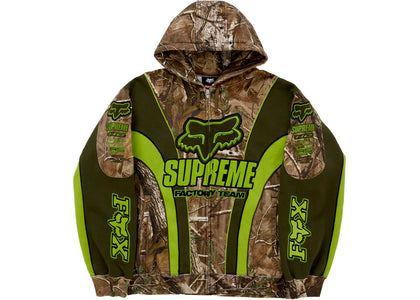 Supreme Fox Racing Zip Up Hooded Sweatshirt Realtree Hardwoods Camo - authentic Supreme apparel