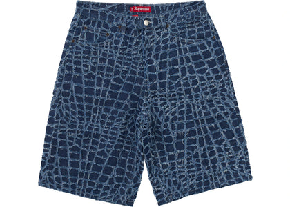 Supreme Frayed Croc Baggy Denim Short Indigo - product view 2