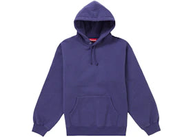 Supreme Frayed Hooded Sweatshirt Washed Navy