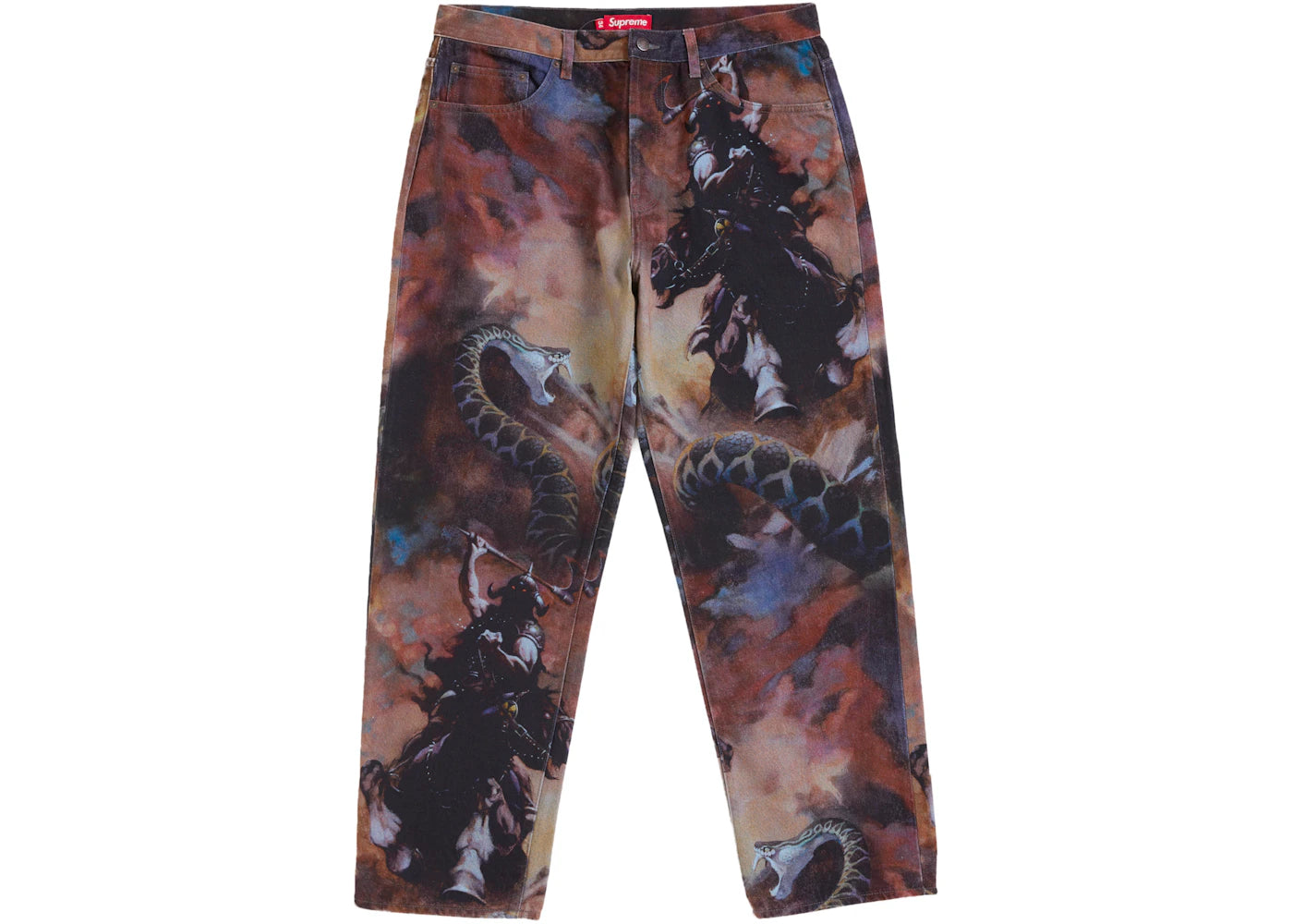 Supreme Frazetta Loose Fit Jean Multicolor - vue secondaire A