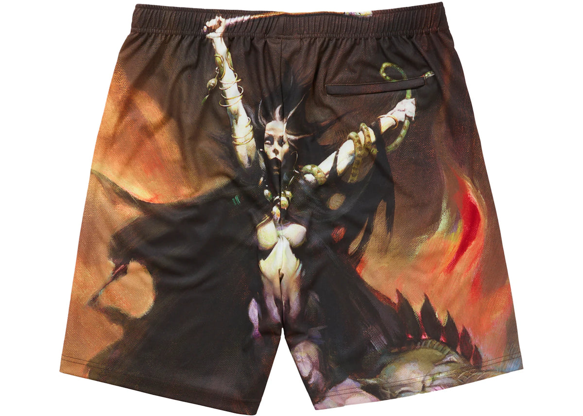 Supreme Frazetta Soccer Short Woman With Scythe - vue secondaire B