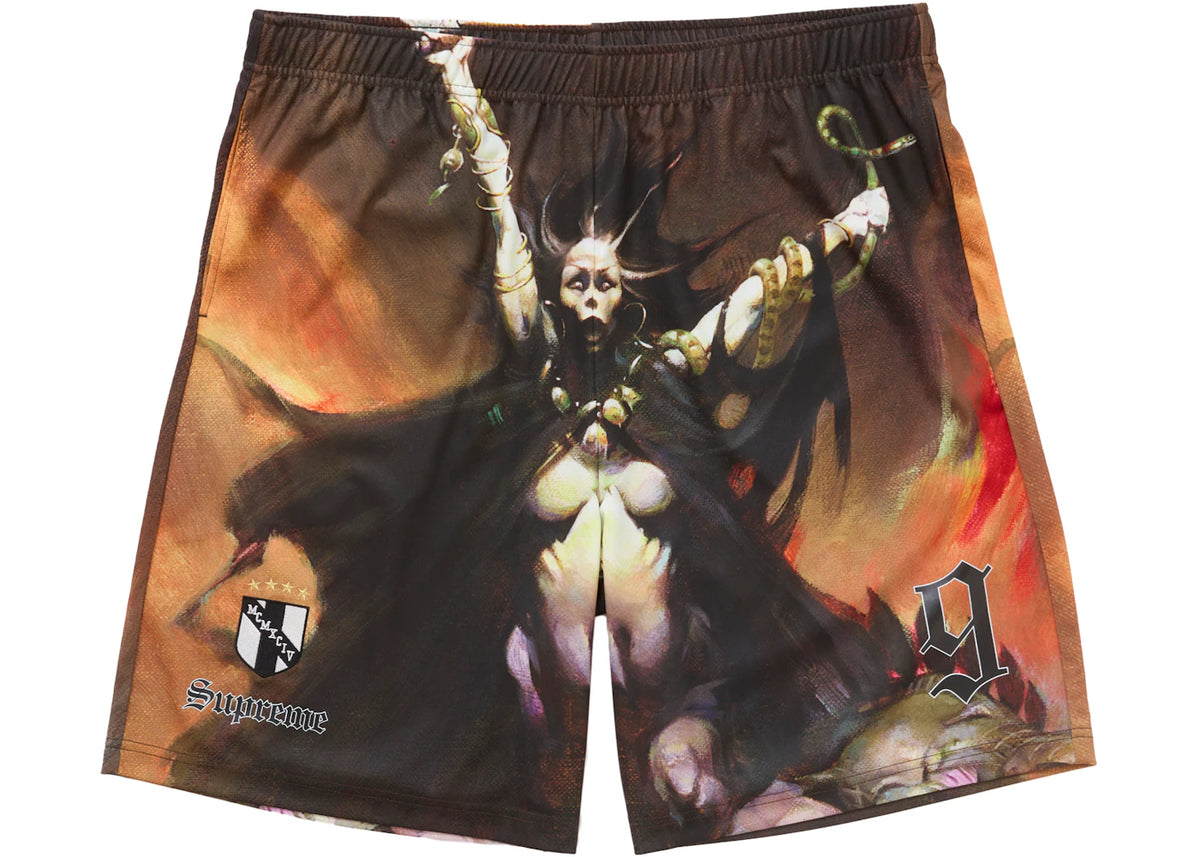 Supreme Frazetta Soccer Short Woman With Scythe - vue secondaire A
