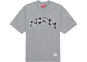 Supreme Fuck Em Plaid S/S Top Heather Grey