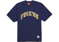 Supreme Fuck Em Plaid S/S Top Navy