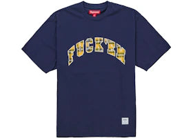 Supreme Fuck Em Plaid S/S Top Navy