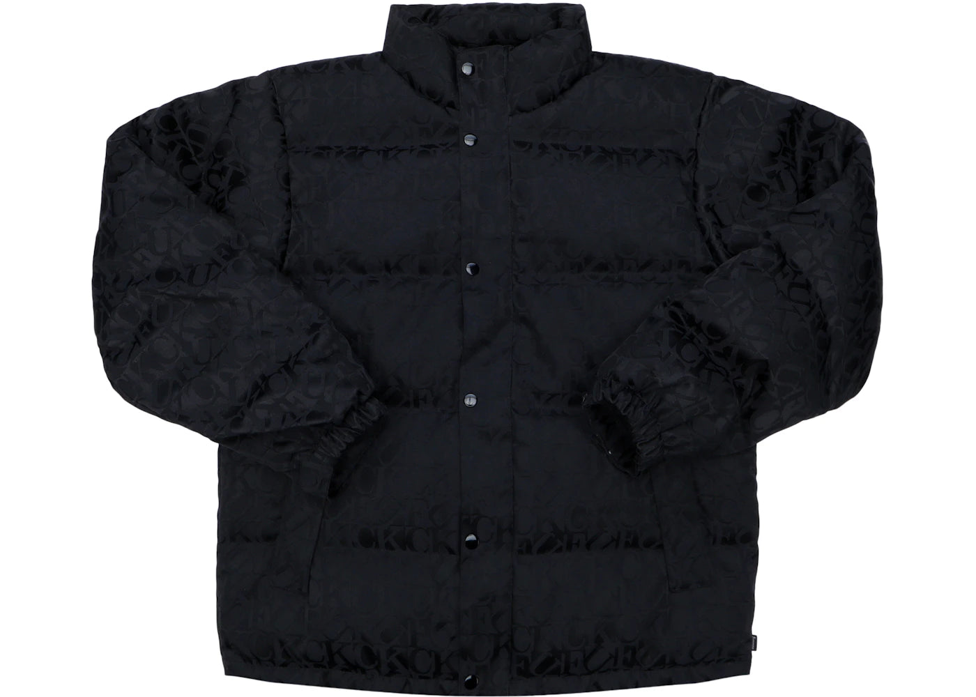 Supreme Fuck Jacquard Puffy Jacket Black - vue secondaire A