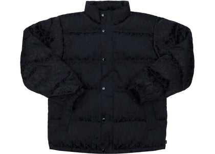Supreme Fuck Jacquard Puffy Jacket Black - apparel view 2