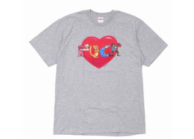 Supreme Fuck Love Tee Heather Grey - vue 360