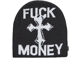Supreme Fuck Money Beanie Black - authentic Supreme product