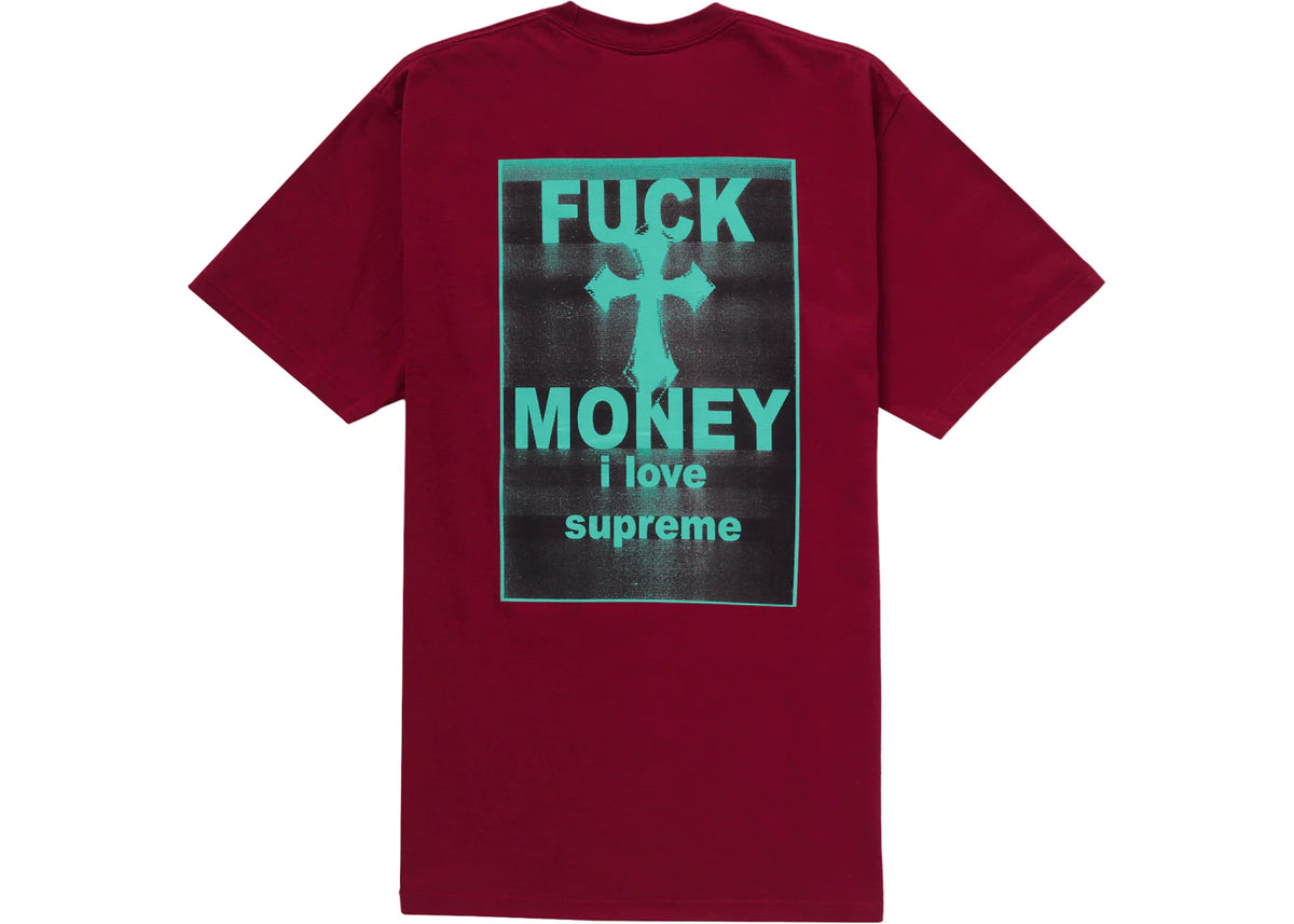 Supreme Fuck Money Tee Cardinal - vue secondaire A