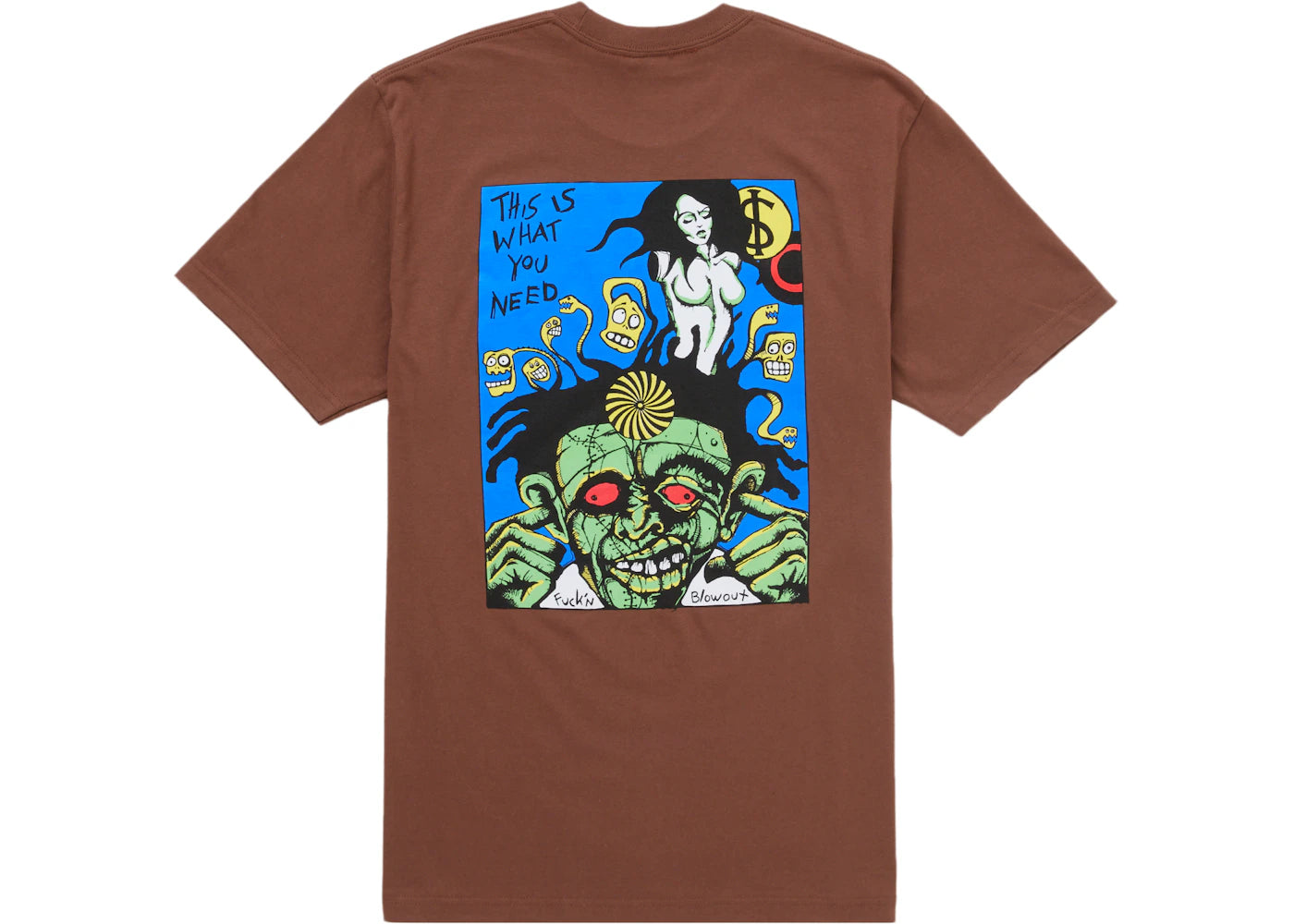 Supreme Fuckin Blowout Tee Brown - vue secondaire B