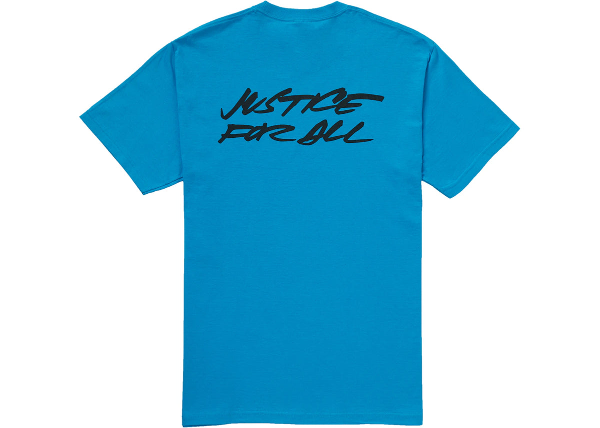 Supreme Futura Logo Tee Bright Blue - vue secondaire A
