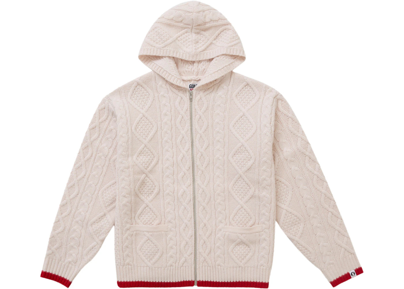 Supreme GOODENOUGH Zip Up Hooded Sweater Natural - vue secondaire A