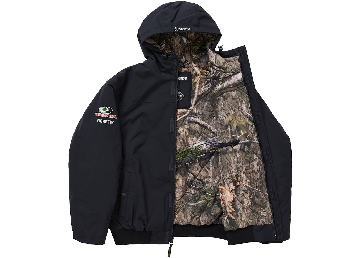 Supreme GORE-TEX Mossy Oak Jacket Black - vue secondaire B