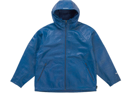 Supreme GORE-TEX Ostrich Embosssed Leather Jacket Blue - apparel view 2