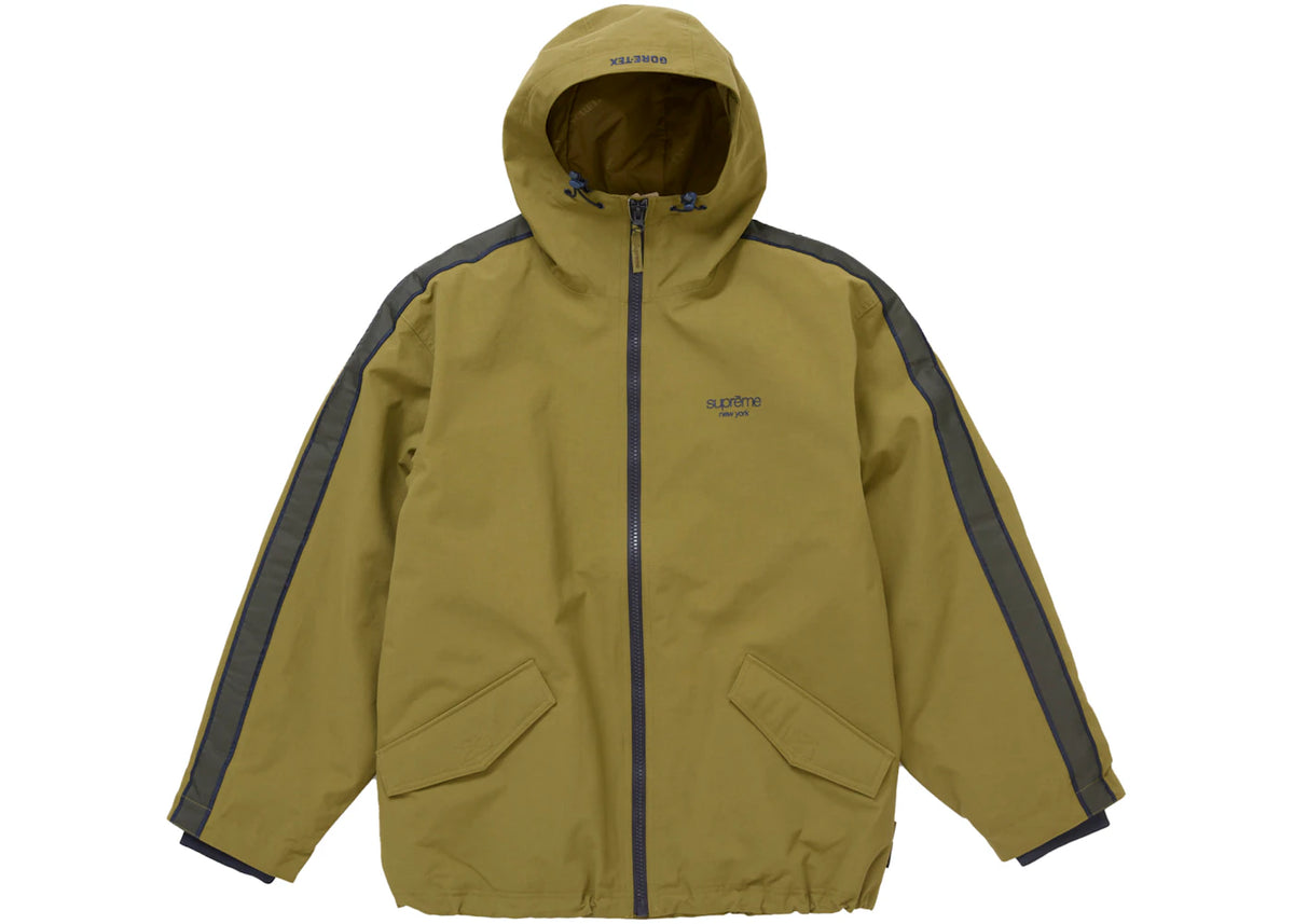 Supreme GORE-TEX Stripe Hooded Jacket Olive - vue secondaire A
