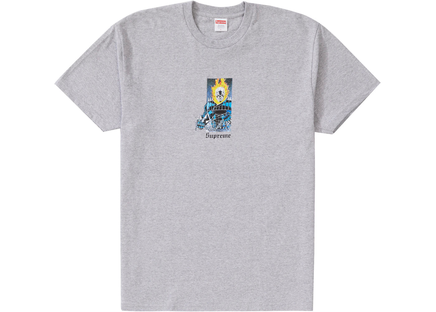 Supreme Ghost Rider Tee Heather Grey - vue secondaire A
