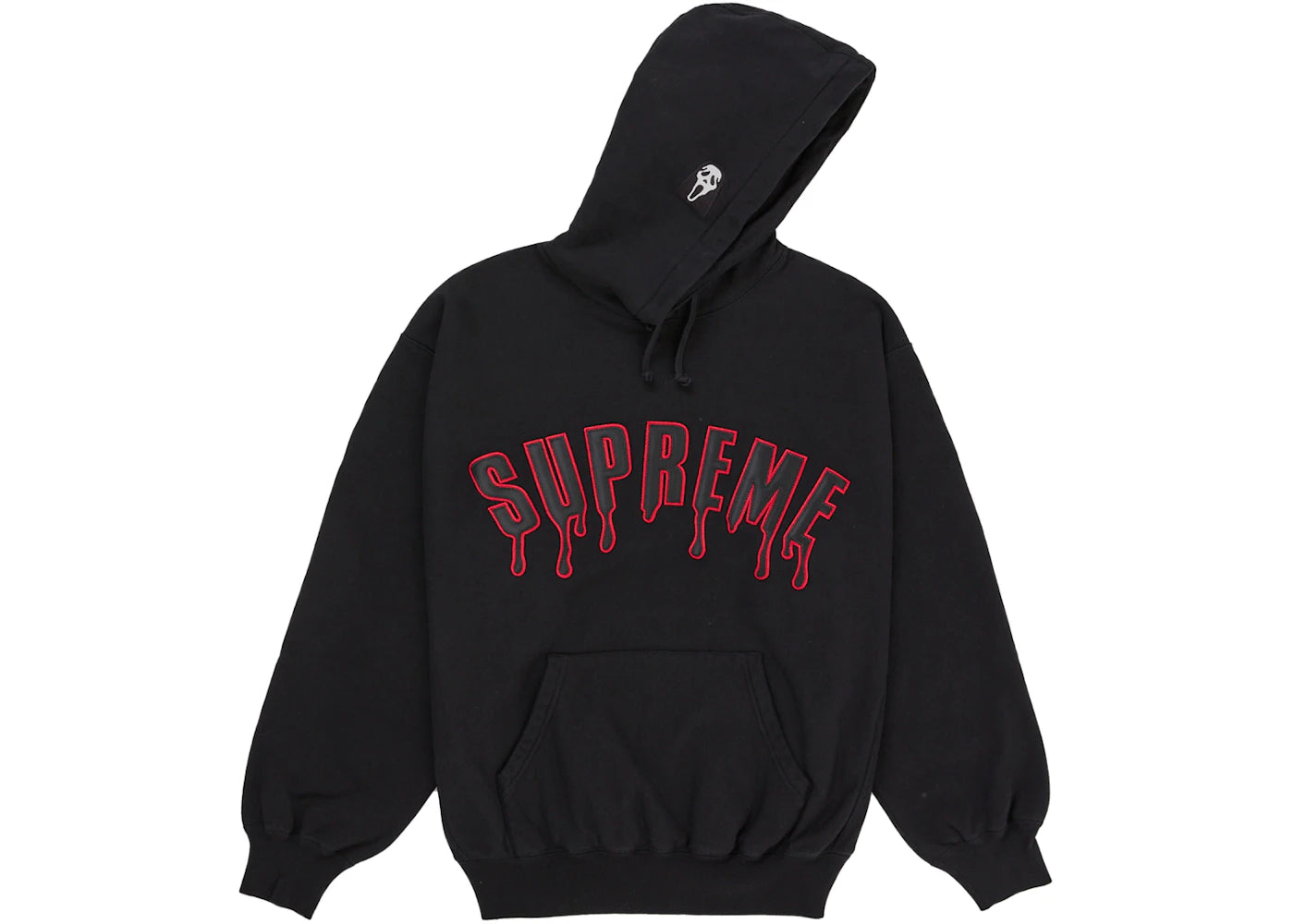 Supreme Ghostface Arc Hooded Sweatshirt Black - vue secondaire B