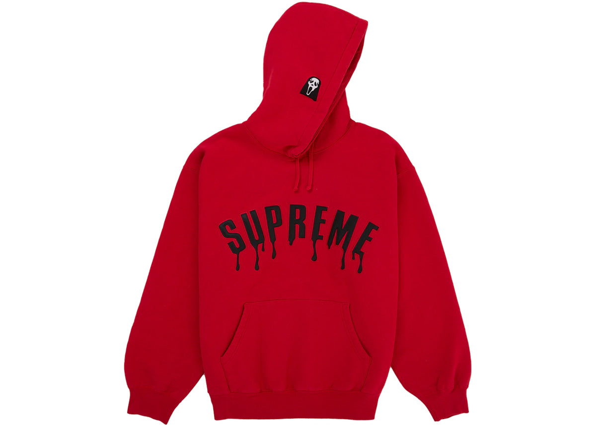 Supreme Ghostface Arc Hooded Sweatshirt Red - vue secondaire B
