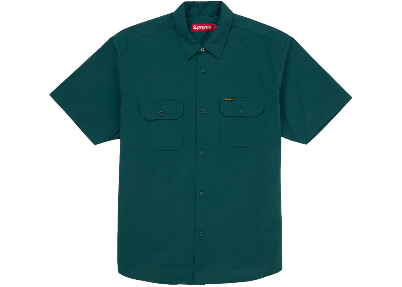 Supreme Ghostface S S Work Shirt Green - vue secondaire B