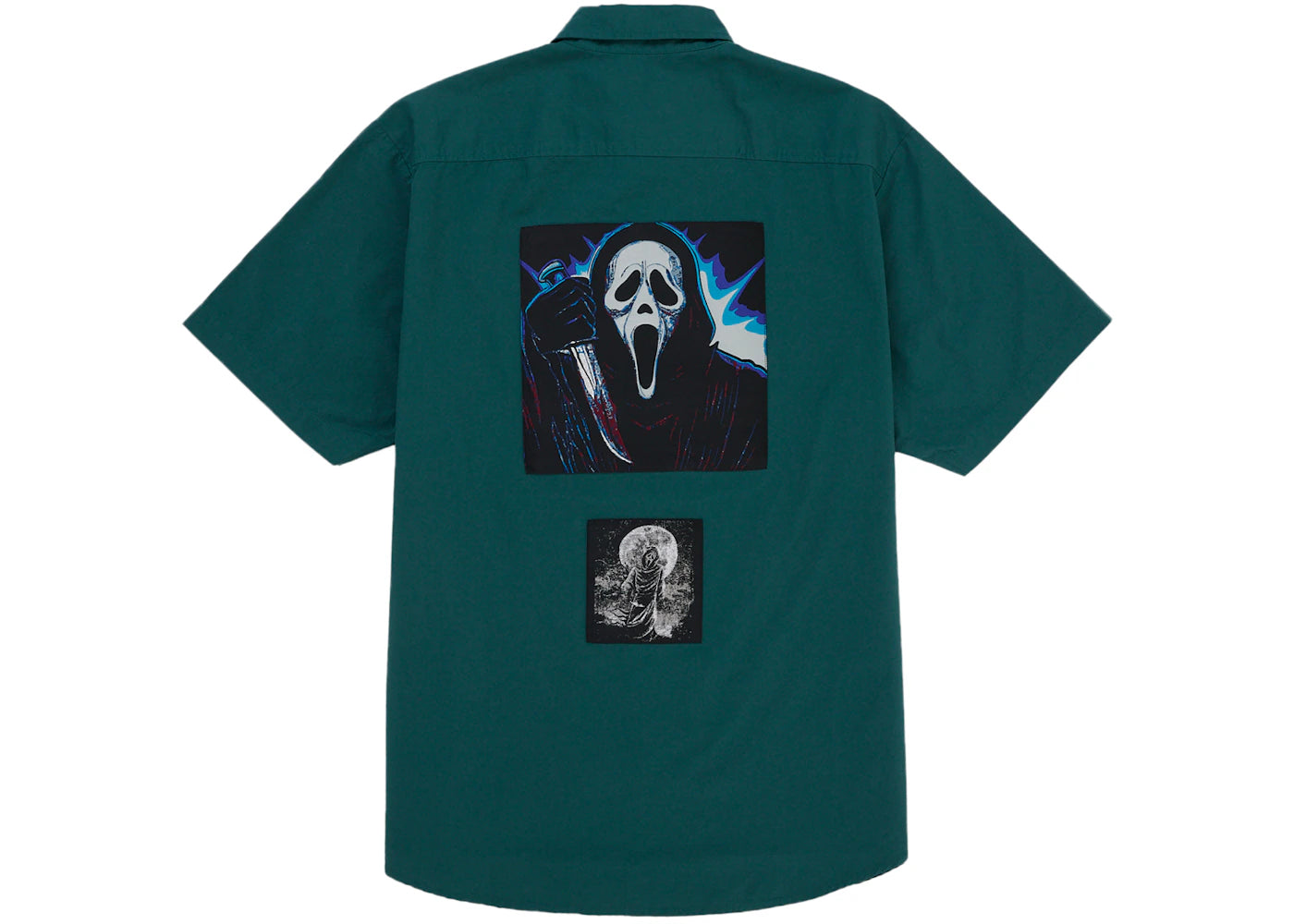 Supreme Ghostface S S Work Shirt Green - vue secondaire A
