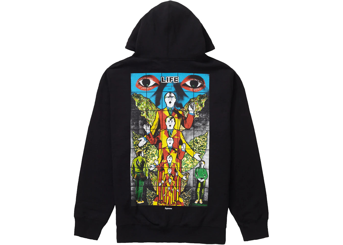 Supreme Gilbert & George LIFE Hooded Sweatshirt Black - vue secondaire A