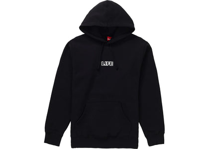 Supreme Gilbert & George LIFE Hooded Sweatshirt Black - authentic Supreme apparel