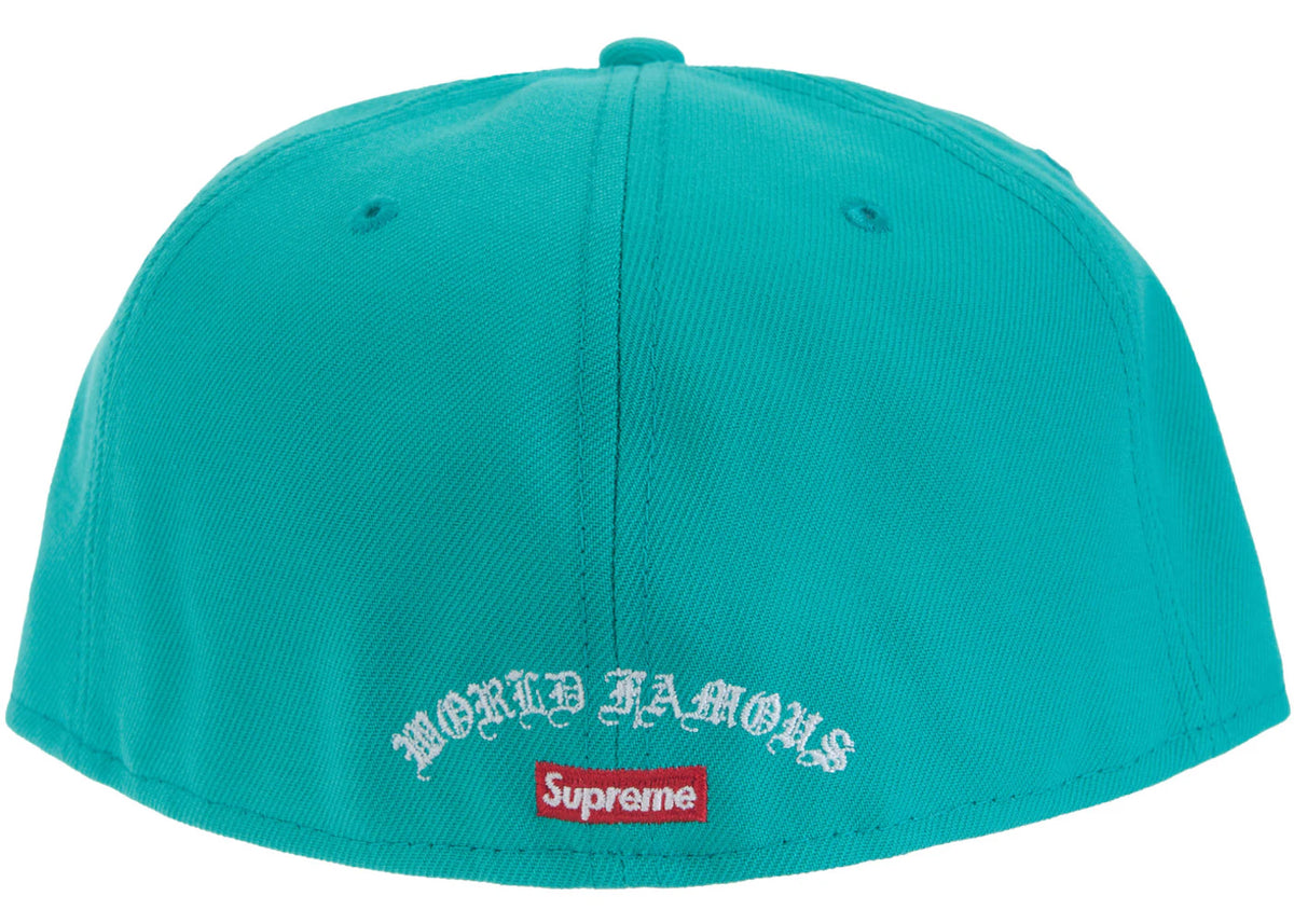 Supreme Gold Cross S Logo New Era Fitted Hat Teal - vue secondaire B