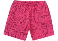 Supreme Gonz Embroidered Map Sweatshort Magenta