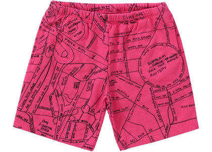Supreme Gonz Embroidered Map Sweatshort Magenta - product view 2