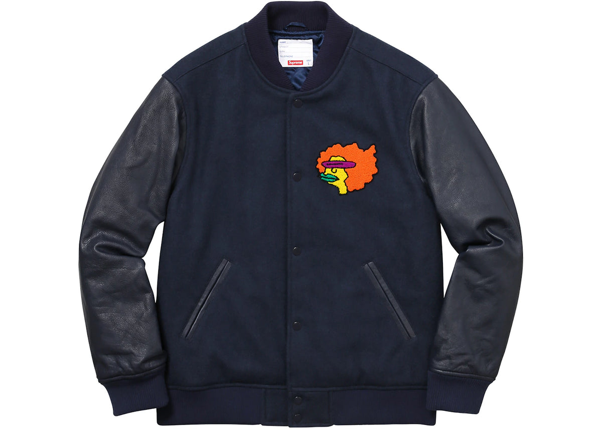 Supreme Gonz Ramm Varsity Jacket Navy - vue 360