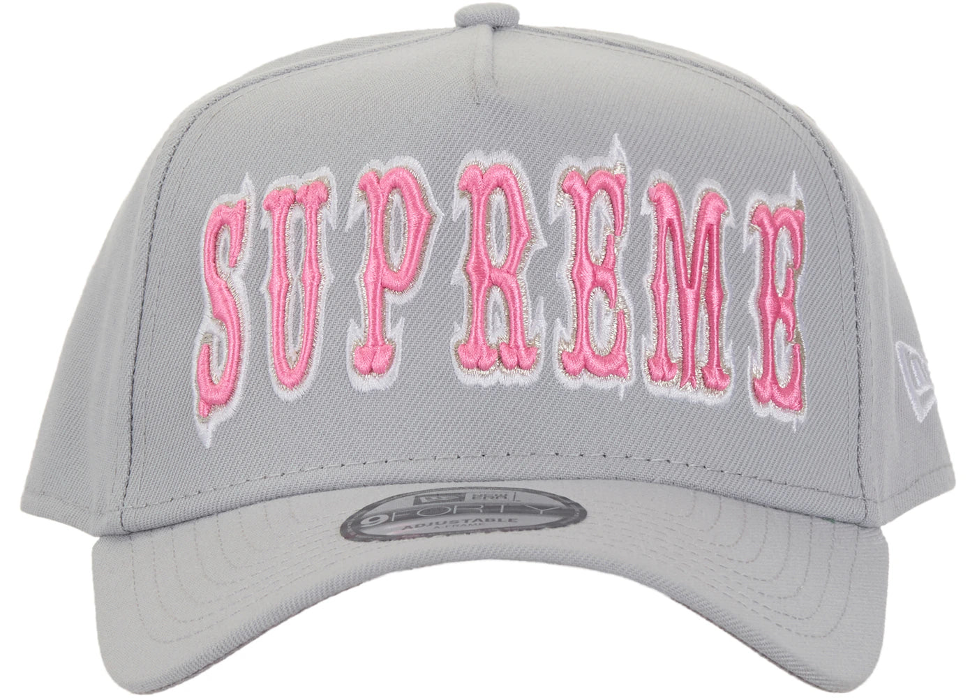 Supreme Gothic Outline Adjustable New Era 59Fifty Fitted Cap Grey - vue secondaire B