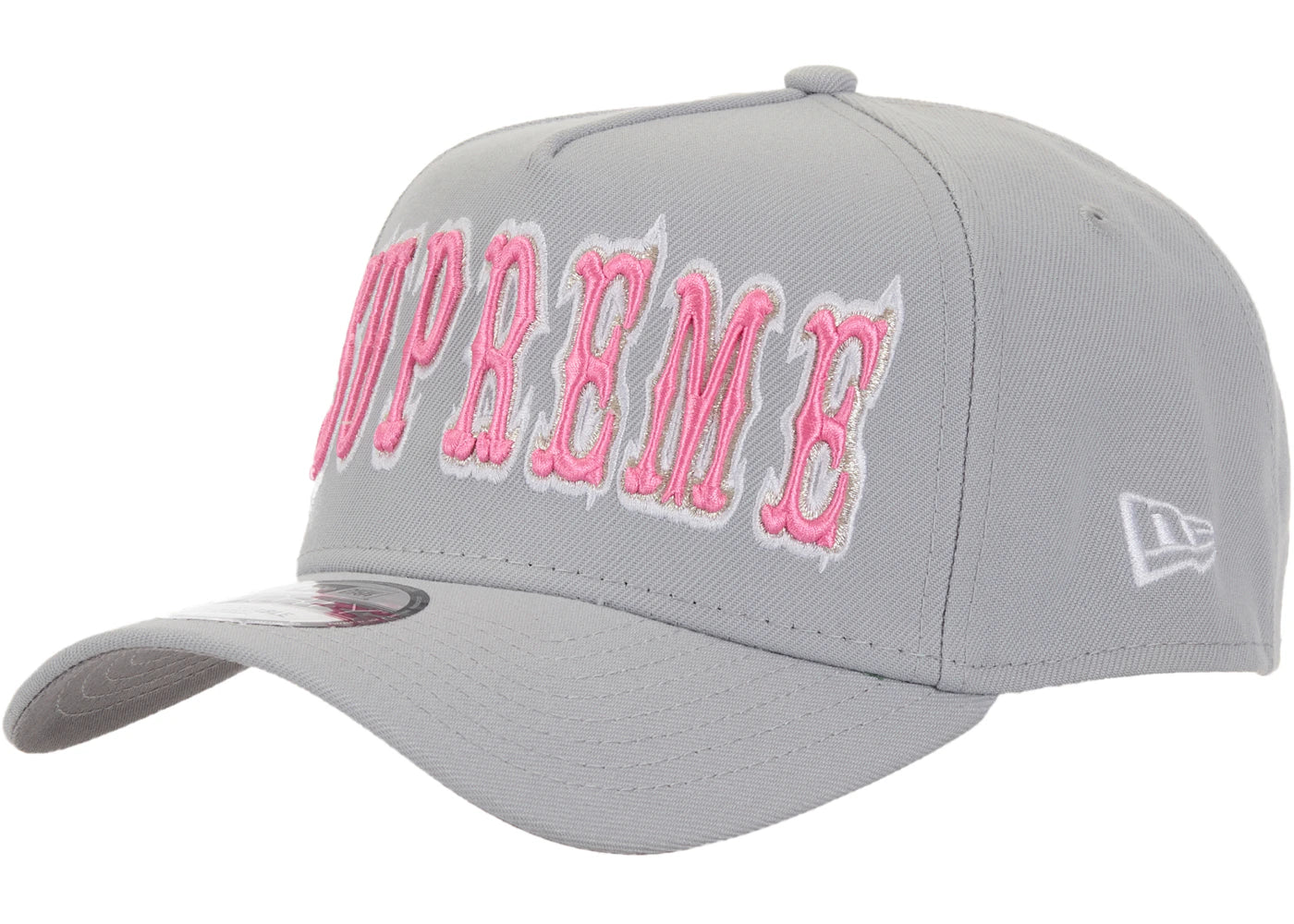 Supreme Gothic Outline Adjustable New Era 59Fifty Fitted Cap Grey - vue secondaire A