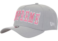 Supreme Gothic Outline Adjustable New Era 59Fifty Fitted Cap Grey