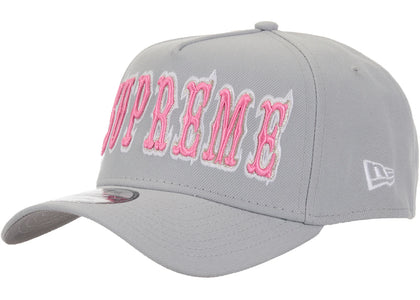 Supreme Gothic Outline Adjustable New Era 59Fifty Fitted Cap Grey - product view 2