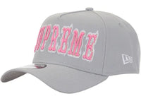 Supreme Gothic Outline Adjustable New Era 59Fifty Fitted Cap Grey