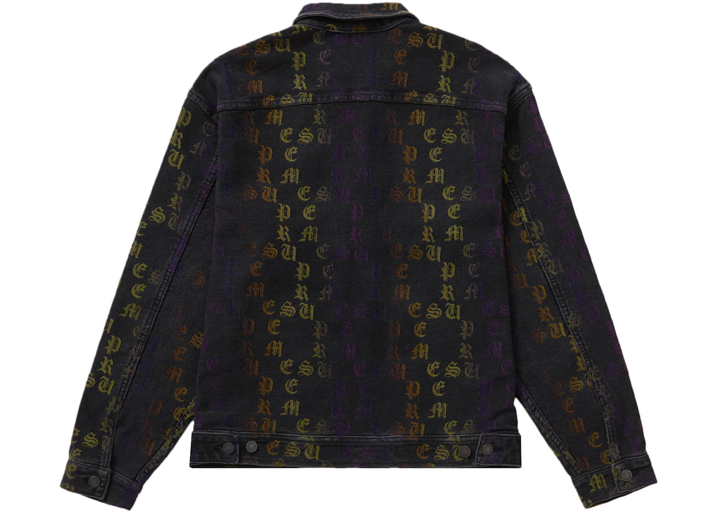 Supreme Gradient Jacquard Denim Work Jacket Black - vue secondaire A
