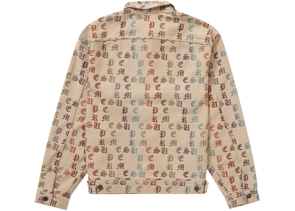 Supreme Gradient Jacquard Denim Work Jacket Tan - vue secondaire B