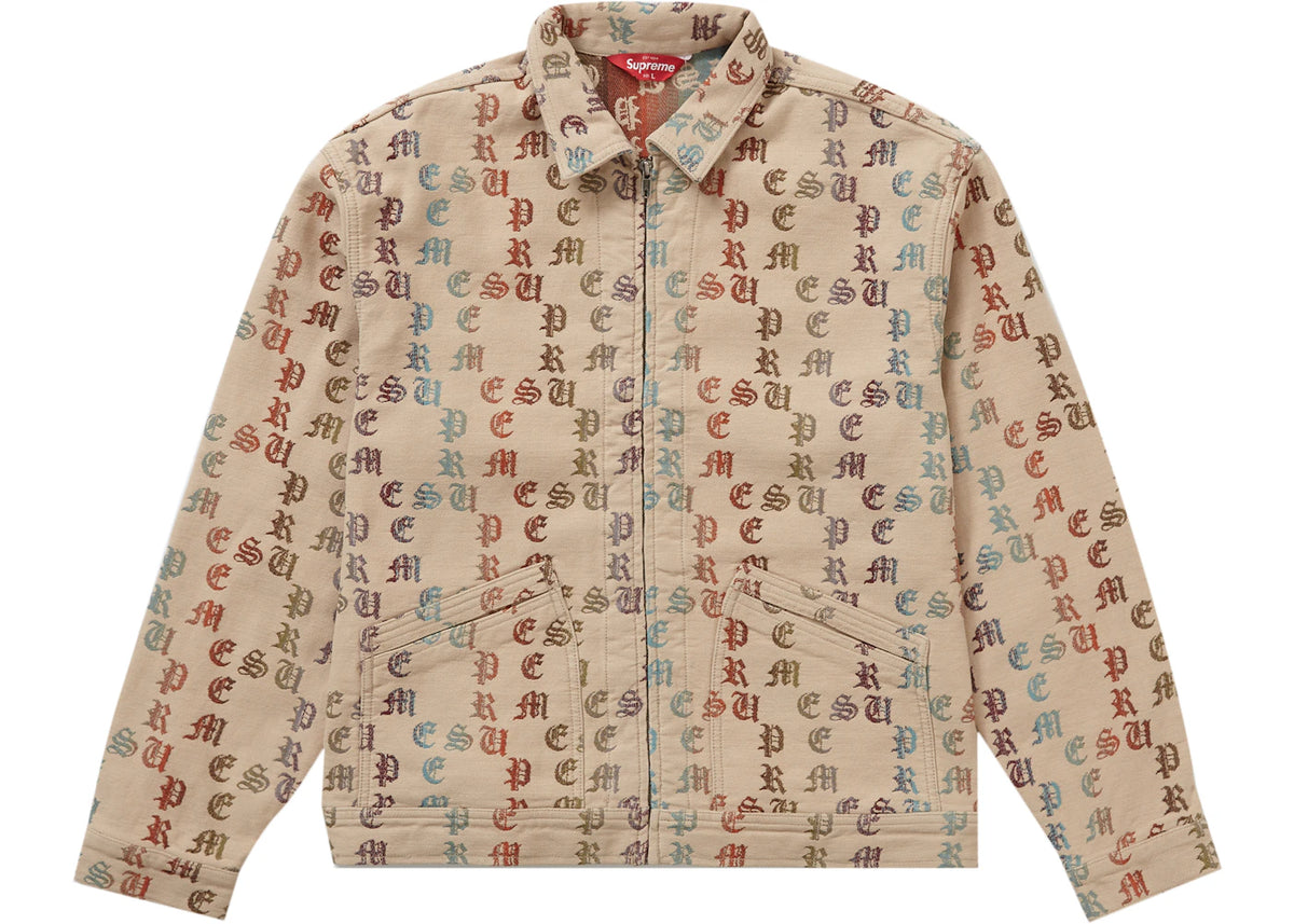 Supreme Gradient Jacquard Denim Work Jacket Tan - vue secondaire A