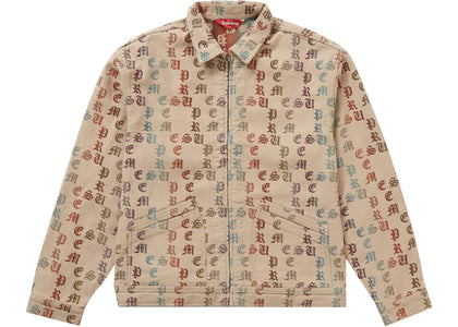 Supreme Gradient Jacquard Denim Work Jacket Tan - apparel view 2