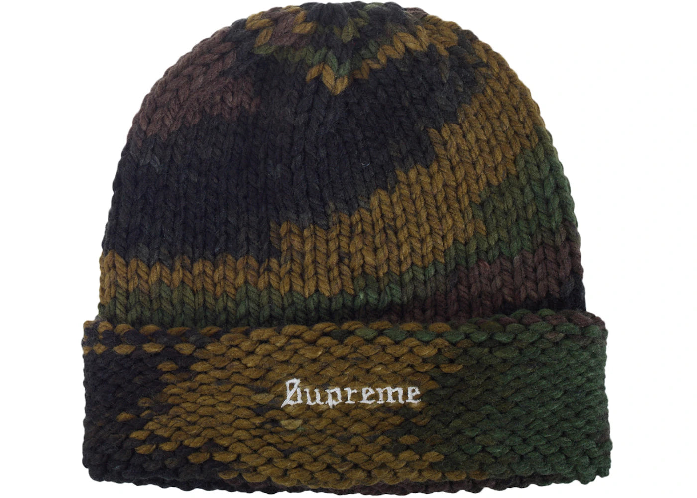 Supreme Gradient Spacedye Beanie Olive - vue secondaire A