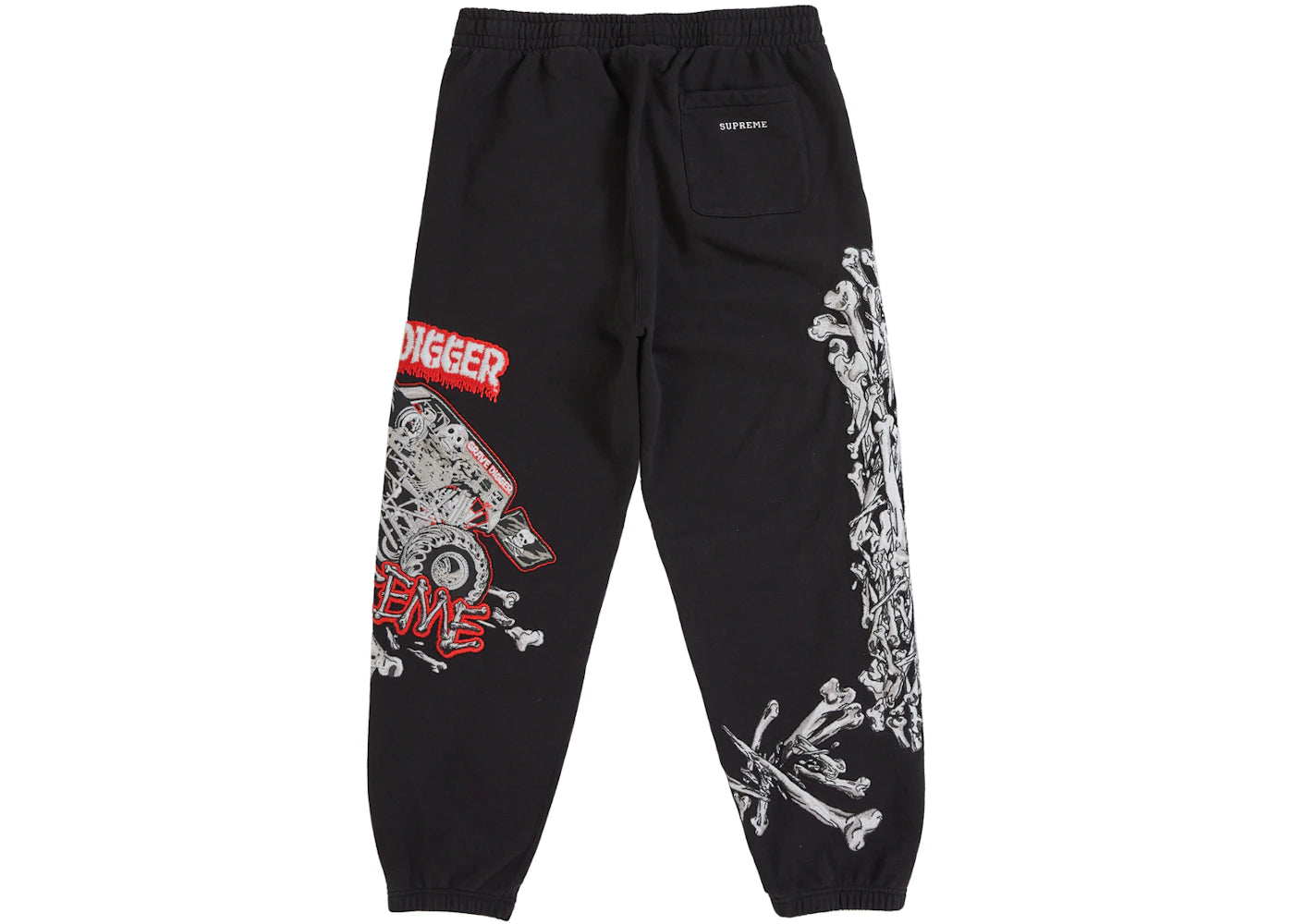 Supreme Grave Digger Bones Sweatpant Black - vue secondaire A