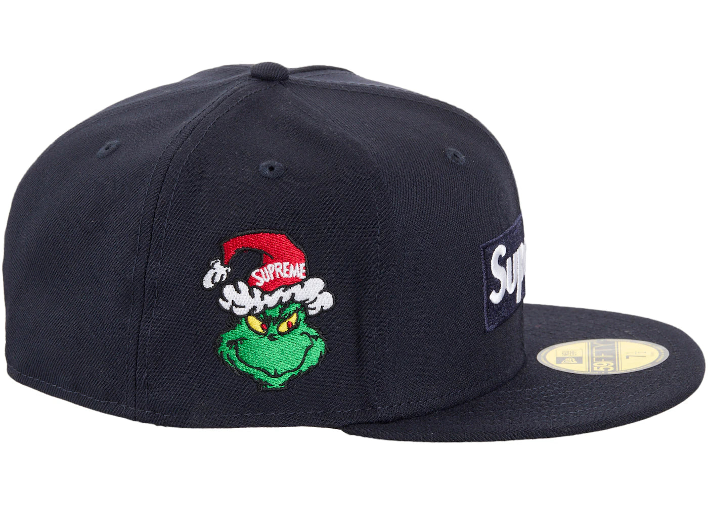 Supreme Grinch Box Logo New Era 59Fifty Fitted Cap Navy - vue secondaire A